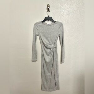 Iris Light Gray Long Sleeve Dress